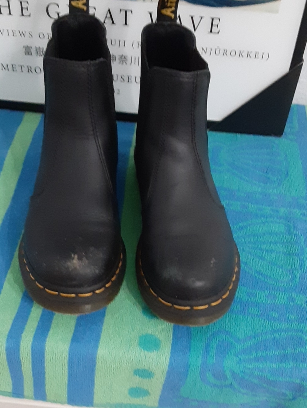 Dr. Martens Black Leather Chelsea Ankle Boots Women's  Size 7 Clean Like New
